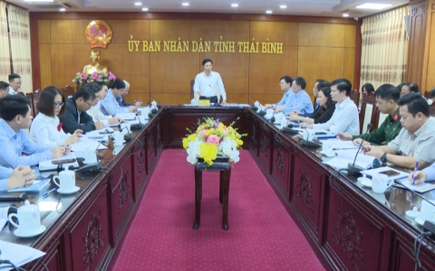 UBND tỉnh Thái Bình nghe Sở Tài nguyên và Môi trường báo cáo kế hoạch sử dụng đất 5 năm