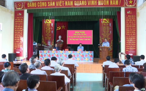 Đoàn Đại biểu Quốc hội tỉnh tiếp xúc cử tri huyện Thái Thụy 