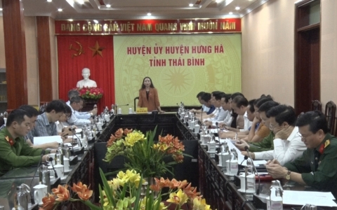 Kiểm tra việc lãnh đạo, chỉ đạo thực hiện Chỉ thị số 26 của Bộ Chính trị tại huyện Hưng Hà