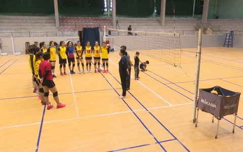 Đội bóng chuyền nữ Geleximco Thái Bình nỗ lực tập luyện cho vòng 2 giải vô địch quốc gia