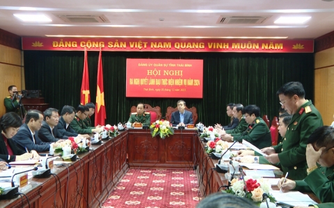 Đảng ủy Quân sự tỉnh Thái Bình ra Nghị quyết lãnh đạo thực hiện nhiệm vụ năm 2024