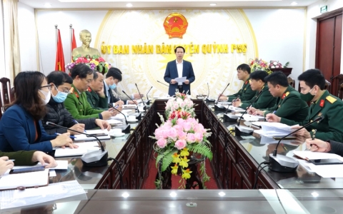 Kiểm tra công tác tuyển chọn và gọi công dân nhập ngũ năm 2022 tại huyện Quỳnh Phụ