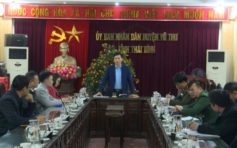 Kiểm tra công tác đảm bảo an ninh trật tự tại huyện Quỳnh Phụ và Vũ Thư