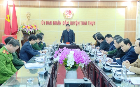 Kiểm tra công tác tuyển quân, đảm bảo ANTT và các công việc chuẩn bị cho Tết Nguyên đán tại huyện Thái Thụy