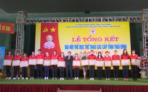 Đại hội TDTT các cấp tỉnh Thái Bình lần thứ IX là kỳ Đại hội đạt thành tích xuất sắc nhất trong các kỳ đại hội