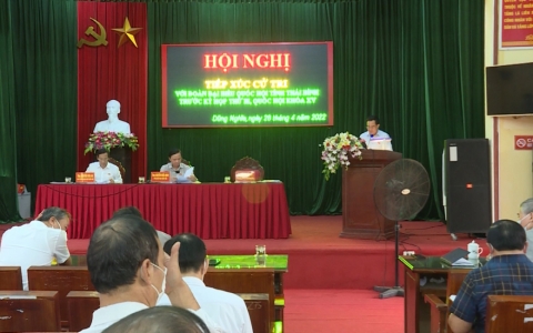 Đại biểu Quốc hội tiếp xúc cử tri huyện Vũ Thư