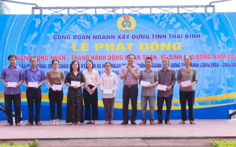 Công đoàn ngành xây dựng tỉnh Thái Bình tổ chức lễ phát động Tháng công nhân