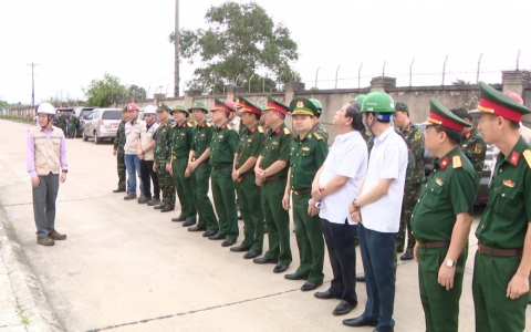 Khảo sát địa điểm tổ chức diễn tập phòng thủ dân sự năm 2024 tại tỉnh Thái Bình