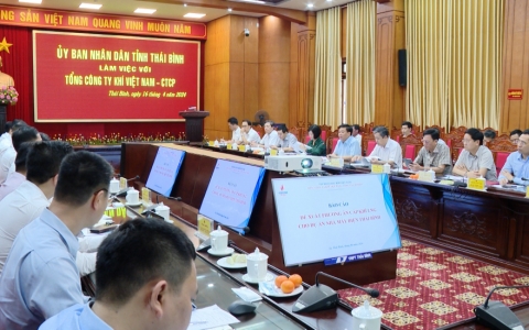 UBND tỉnh Thái Bình làm việc với Tổng công ty Khí Việt Nam 