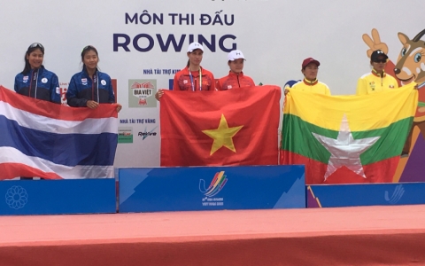  Thái Bình đóng góp vào thành tích chung của đội tuyển đua thuyền Việt Nam với 2 Huy chương vàng tại Sea games 31 