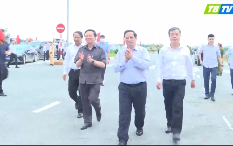  Thủ tướng Chính phủ Phạm Minh Chính đã đến dự Lễ khởi công dự án đường vành đai phía Nam thành phố Thái Bình