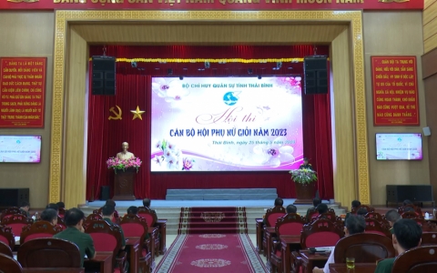 Bộ CHQS tỉnh tổ chức Hội thi cán bộ Hội phụ nữ giỏi năm 2023
