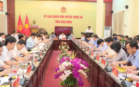 UBND tỉnh làm việc với huyện Hưng Hà về các nhiệm vụ phát triển kinh tế xã hội