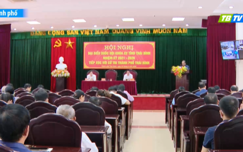 Đoàn đại biểu Quốc hội tỉnh Thái Bình tiếp xúc cử tri 