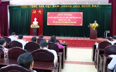 Đại biểu HĐND tỉnh Thái Bình tiếp xúc cử tri thành phố