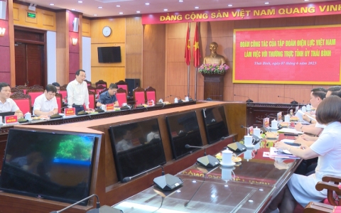 Tập đoàn điện lực Việt Nam làm việc với Thường trực Tỉnh ủy Thái Bình