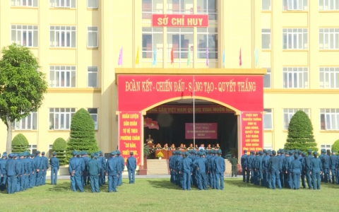 Khai mạc hội thao trung đội dân quân cơ động tỉnh Thái Bình năm 2022