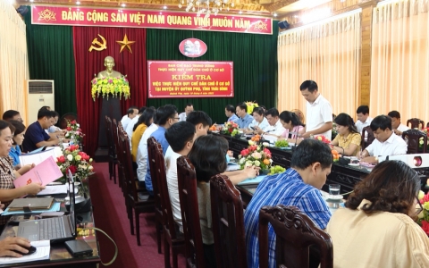 Kiểm tra việc thực hiện quy chế dân chủ ở cơ sở tại huyện ủy Quỳnh Phụ và Công ty cổ phần quốc tế Bảo Hưng