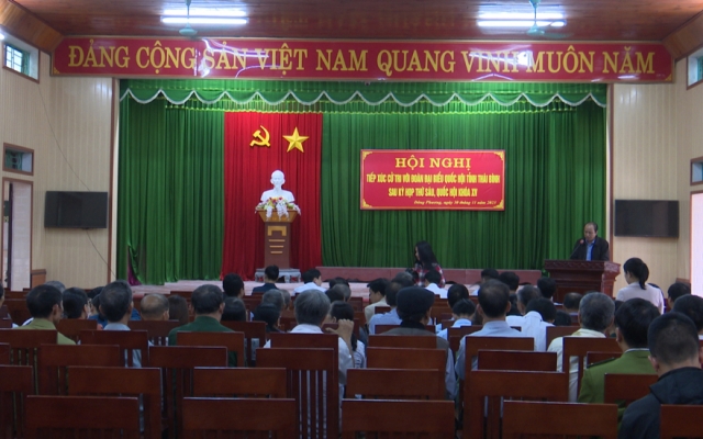 Đoàn Đại biểu Quốc hội tỉnh tiếp xúc cử tri huyện Đông Hưng