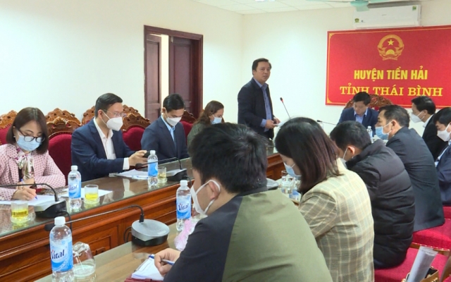 Kiểm tra công tác đảm bảo an ninh trật tự và phòng chống dịch Covid-19 tại huyện Tiền Hải