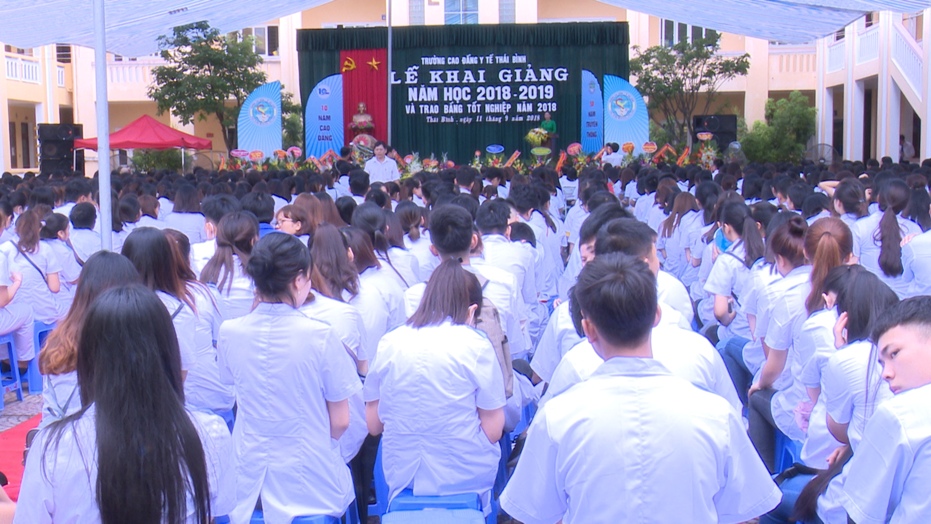 Trường Cao đẳng Y tế Thái Bình khai giảng năm học mới - Đài Phát Thanh và  Truyền Hình Thái Bình