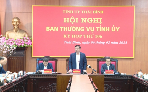 Hội nghị Ban thường vụ Tỉnh ủy - Kỳ họp thứ 106