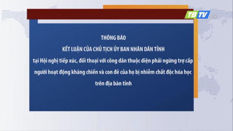 Thông báo kết luận của Chủ tịch UBND tỉnh Thái Bình